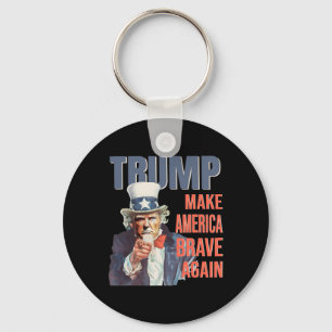 Make America Brave Again Pro Trump Republican Key Ring
