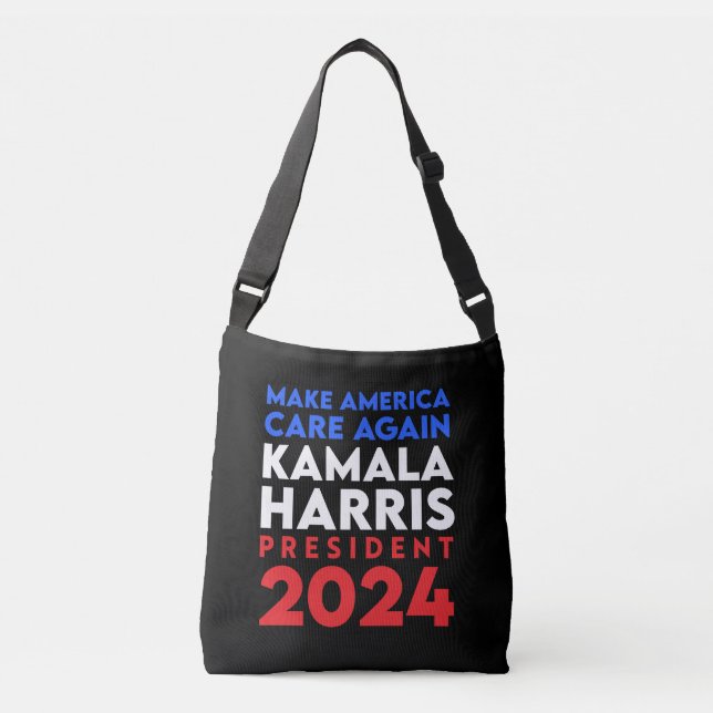Make America Care Again Harris President 2024 Crossbody Bag (Front)