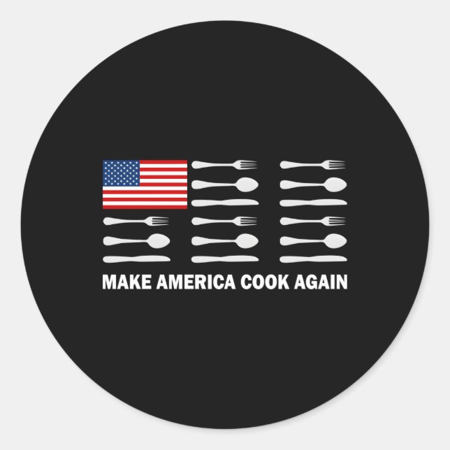 Make America Cook Again Kitchen Food Classic Round Sticker (Front)