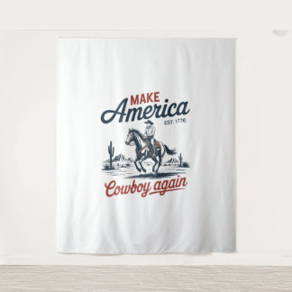 Make America Cowboy Again Horse Tapestry