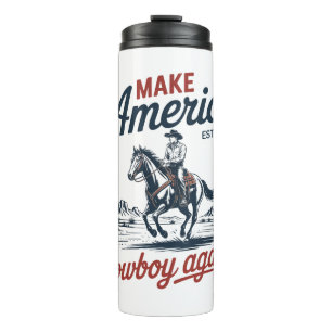 Make America Cowboy Again Horse Thermal Tumbler