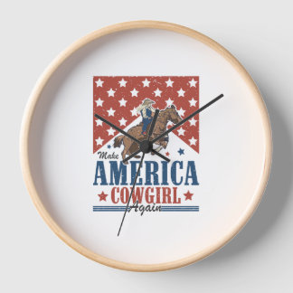 Make America Cowgirl Again Clock