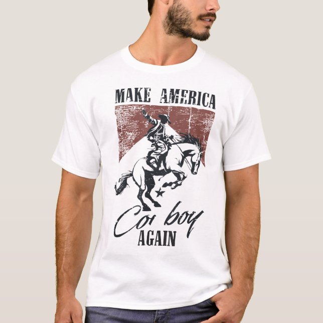  Make America Cowgirl Cowboy Again T-Shirt (Front)