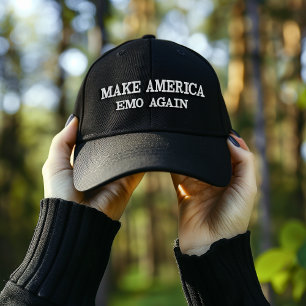 MAKE AMERICA EMO AGAIN EMBROIDERED HAT
