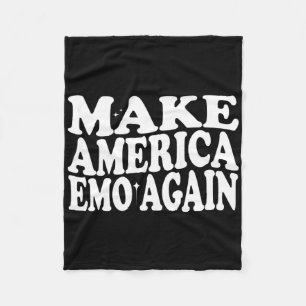 Make America Emo Again Funny Goth Us Saying Fleece Blanket