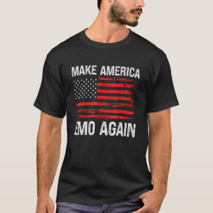 Make America Emo Again US Flag Distressed Goth Got T-Shirt