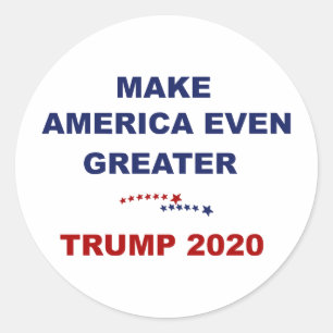 Make America Even Greater Trump 2020 Classic Round Sticker