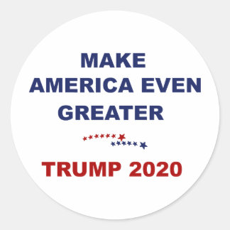 Make America Even Greater Trump 2020 Classic Round Sticker