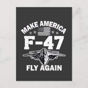 Make America F-47 Fly Again 4th of July Announcement Postcard