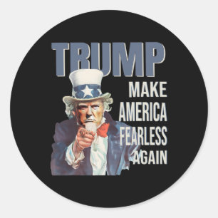 Make America Fearless Again Pro Trump Republican Classic Round Sticker