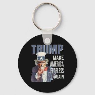 Make America Fearless Again Pro Trump Republican Key Ring