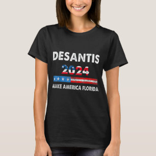 Make America Florida Desantis 2024 Vintage Retro M T-Shirt