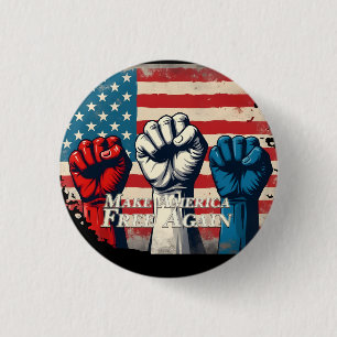 Make America Free Again Artwork 3 Cm Round Badge