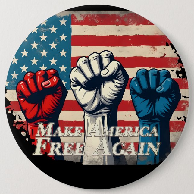 Make America Free Again Artwork 6 Cm Round Badge (Front)