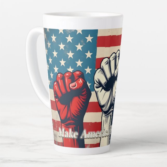 Make America Free Again Artwork Latte Mug (Left Angle)