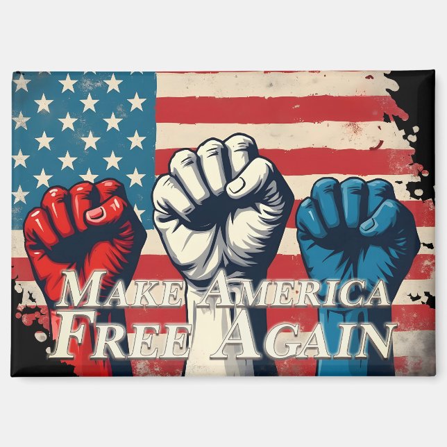 Make America Free Again Artwork Magnet (Front)