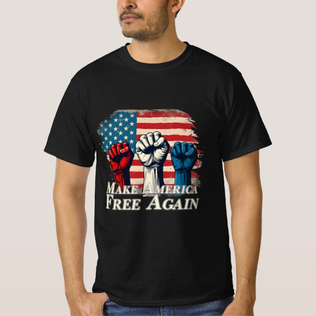 Make America Free Again Artwork T-Shirt (Front)