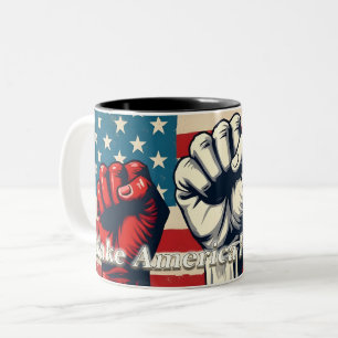 Make America Free Again Artwork Two-Tone Coffee Mug