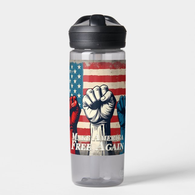 Make America Free Again Artwork Water Bottle (Front)