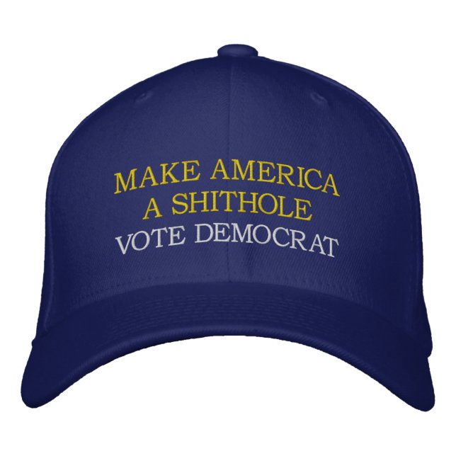 Make America , funny anti Biden Pro Trump 2024 Embroidered Hat (Front)
