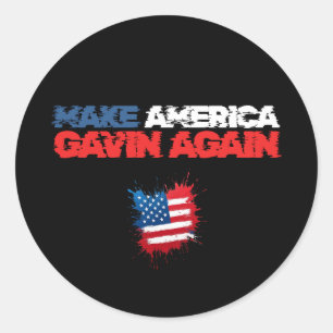 Make America Gavin Again - Political Statement Classic Round Sticker
