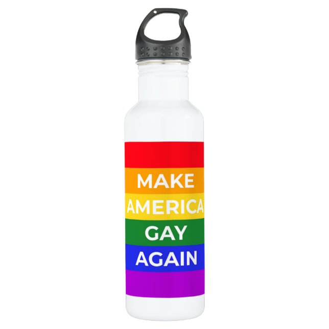 Make America Gay Again 710 Ml Water Bottle (Front)