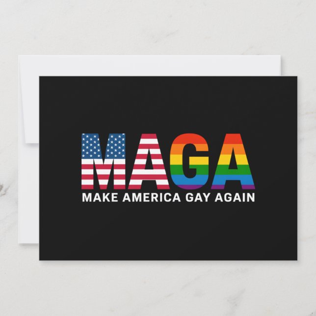 Make America Gay Again Gay Pride 2025 LGBTQ+  Invitation (Front)