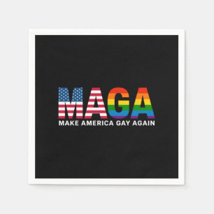 Make America Gay Again Gay Pride 2025 LGBTQ+  Napkin