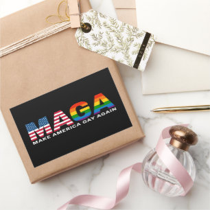 Make America Gay Again Gay Pride 2025 LGBTQ+  Rectangular Sticker