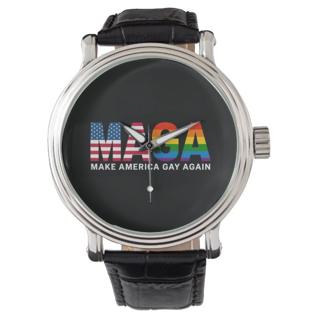 Make America Gay Again Gay Pride 2025 LGBTQ+  Watch (Front)