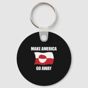 Make America Go Away - Greenland Flag Anti Trump Key Ring