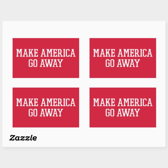 Make America Go Away - New MAGA Rectangular Sticker (Sheet)