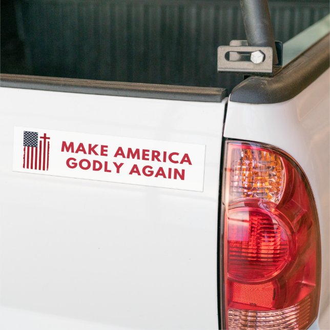 Make America Godly Again Bumper Sticker (On Truck)