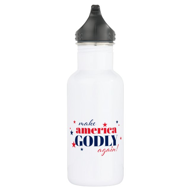 Make America Godly Again Patriotic Water Bottle (Right)