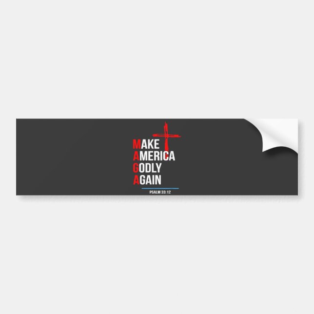 Make America Godly Again Trump Inaguration Maga  Bumper Sticker (Front)