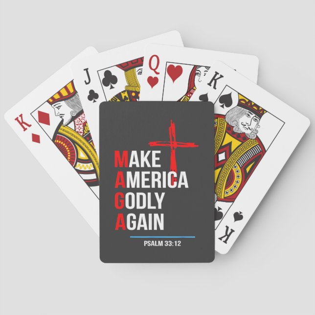 Make America Godly Again Trump Inaguration Maga  Playing Cards (Back)
