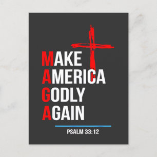 Make America Godly Again Trump Inaguration Maga  Postcard
