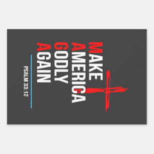 Make America Godly Again Trump Inaguration Maga Wrapping Paper Sheet