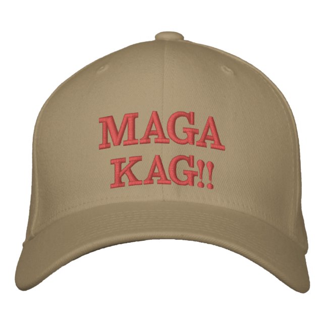 Make America Great Again and Keep America Great Embroidered Hat (Front)