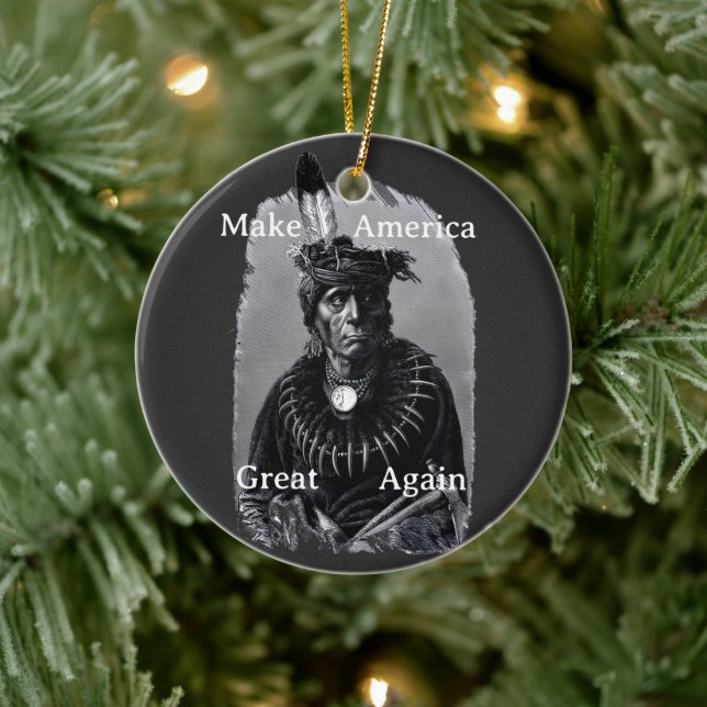 Make America Great Again Ceramic Ornament (Tree)