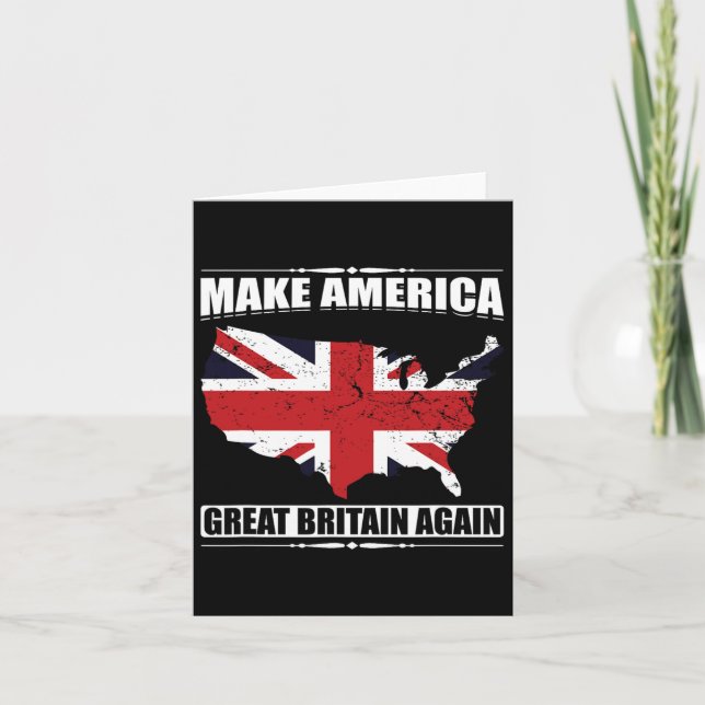 Make America Great Britain Again Usa Map British F Card (Front)