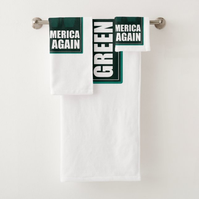 Make America Green Again Bath Towel Set (Insitu)
