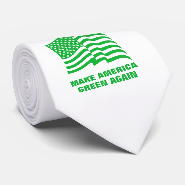 Make America Green Again Climate Change Tie (Rolled)