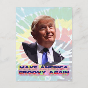 Make America Groovy Again Tie-Dye Postcard