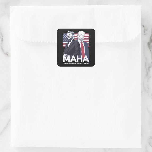 Make America Healthy Again Square Sticker (Bag)