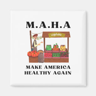 Make America Healthy Again Veggie Stand Trump Rfk Magnet