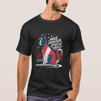 Make America Joyful Again Childless Cat Lady Presi T-Shirt