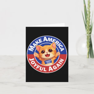 Make America Joyful Again Harris 2024 Cat Lady Card