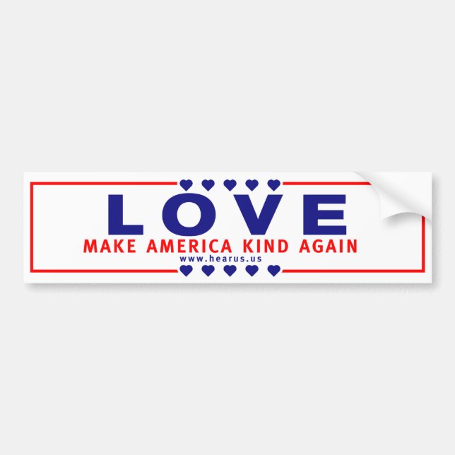 Make America Kind Again Bumper Sticker (Front)