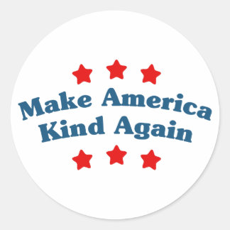 Make America Kind Again Classic Round Sticker